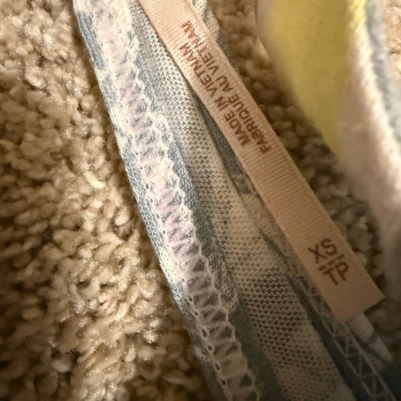 Free People Gray Blue and White Patterned Halter Tank - Picture 3 of 6